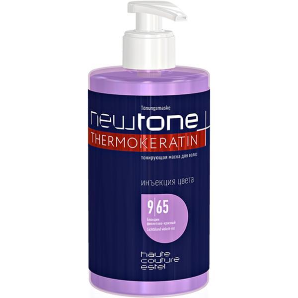 Masca nuantatoare pentru par cu keratina Haute Couture Newtone, 9/65 Blond deschis violet-rosu, 435 ml 435