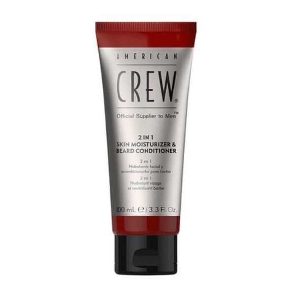 Crema pentru fata si barba american crew 2 in 1 skin moisturizer   beard conditioner, 100ml