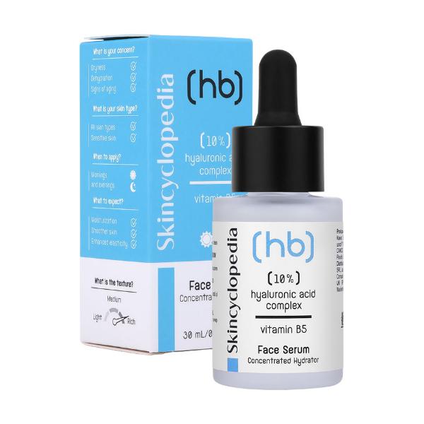 Ser Facial Hidratant cu Acid Hialuronic si Vitamina B5 – Camco Skincyclopedia Hyaluronic Acid Complex Vitamin B5 Face Serum Concentrated Hydrator, 30 ml Camco