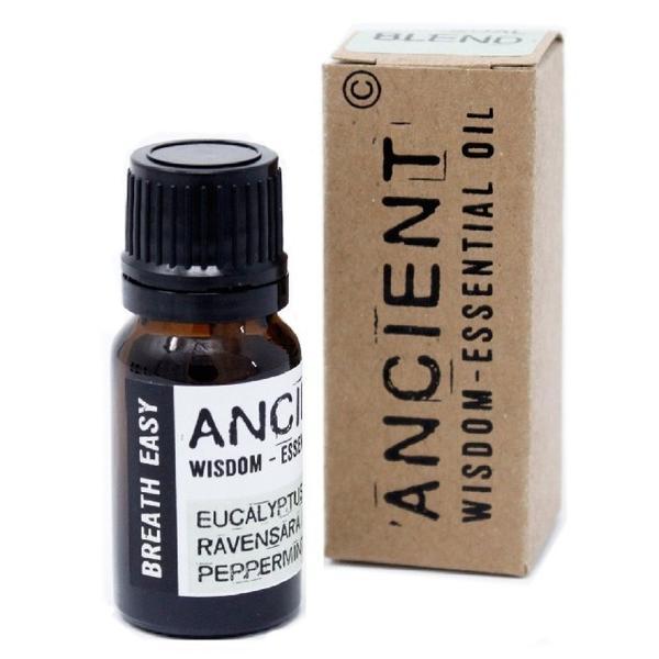 Amestec de uleiuri esentiale breath easy (eucalipt, ravensara, menta) ancient wisdom premium, 10ml