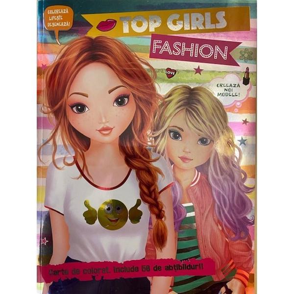 Top girls fashion. carte de colorat cu activitati