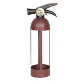 Suport sticla vin din metal rosu 10 cm x 10 cm x 34 h