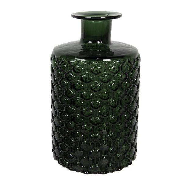 Vaza pentru flori din sticla verde ø 15 x 26 h - decorer