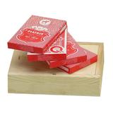 Set carti de joc unguresti Piatnik, 4 pachete, cutie lemn, OnemisFlot