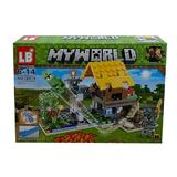 Set de constructie LB+, My World of Minecraft cu efecte luminoase si parti mobile, 221 piese