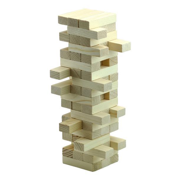 Joc jenga classic, 54 buc, lemn natur, onemisflot 