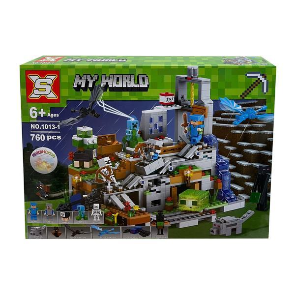 Set de constructie sx, my world of minecraft cu efecte luminoase si parti mobile, 760 piese