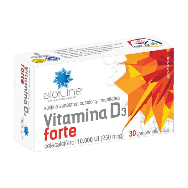 Vitamina d3 forte 10.000 ui 250 mcg helcor, 30 comprimate