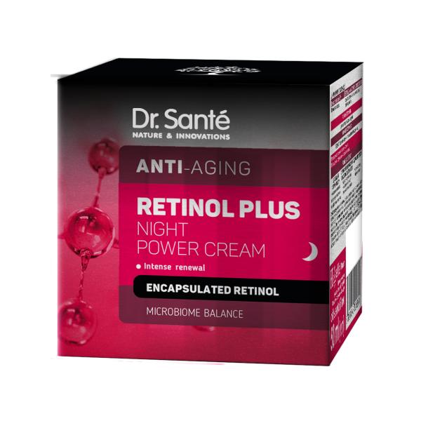 Crema de noapte anti-aging regeneranta retinol plus 35+ dr. sante, 50 ml