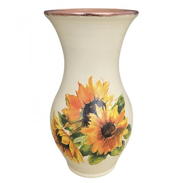 Vaza ceramica cu floarea soarelui - ceramica martinescu