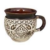 Cana din ceramica decorata manual rustic - Ceramica Martinescu
