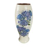 Vaza ceramica cu hortensie,decorata manual - Ceramica Martinescu