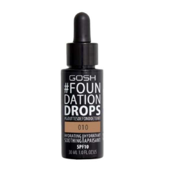 Fond de ten Foundation Drops 010 Tan, Gosh, 30ml esteto.ro imagine noua