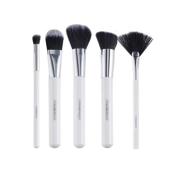 Set pensule machiaj DeLuxe, 5 piese in cutie, Relaxdays Fluxshop esteto.ro