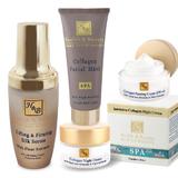 Set cadou 4 produse, Creme zi 50ml + Crema noapte 50ml Colagen + Ser proteine matase 30ml + Masca fata colagen 100ml