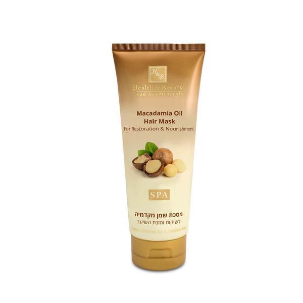 Masca de par cu ulei de macadamia, health and beauty dead sea, pentru hranirea si regenerarea parului, 200 ml