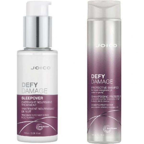 Pachet Joico Defy Damage Sampon 300ml + Tratament fara clatire pe timpul noptii Overnight 100ml 100ml imagine noua