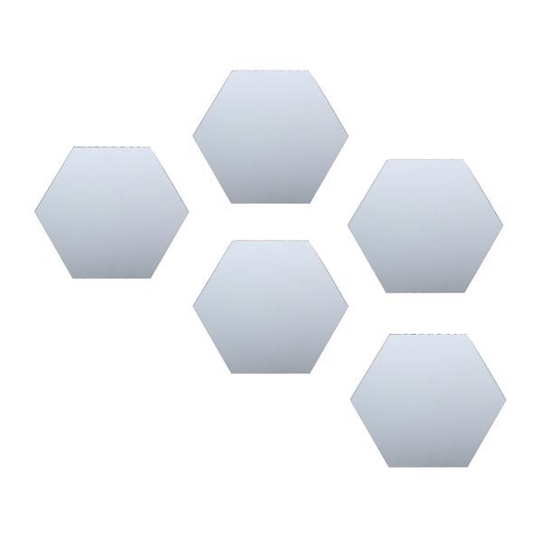Oglinzi decorative hexagonale 18.5x16x9.3cm, maffstuff® set 5 buc