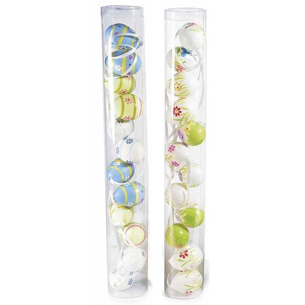 Set 24 oua decorative din plastic multicolor 21c 3x4 cm - decorer