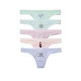 Chiloti tanga Victoria's Secret, 5-Pack No-Show Thong, Multicolori, L Intl