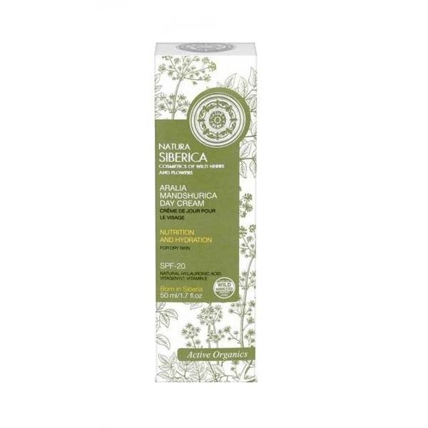 Crema de zi nutritiva ten uscat cu FPS 20 Aralia Mandshurica, Natura Siberica, 50ml esteto.ro imagine noua