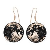 Cercei cu tortita argint 925 placat cu aur roz Luna plina - Full Moon