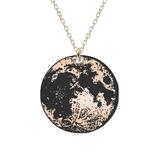 Colier din argint 925 placat cu aur roz Luna plina - Full Moon