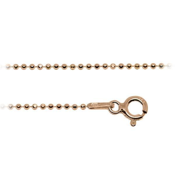 Lantisor din argint 925 placat cu aur roz - beads
