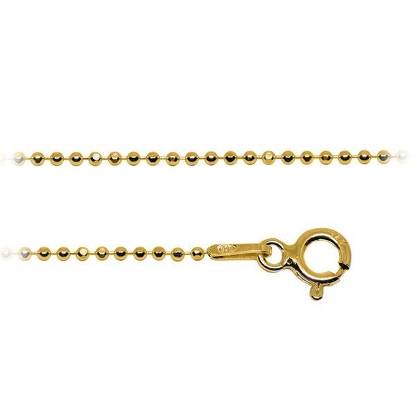 Lantisor din argint 925 placat cu aur galben 24k - beads
