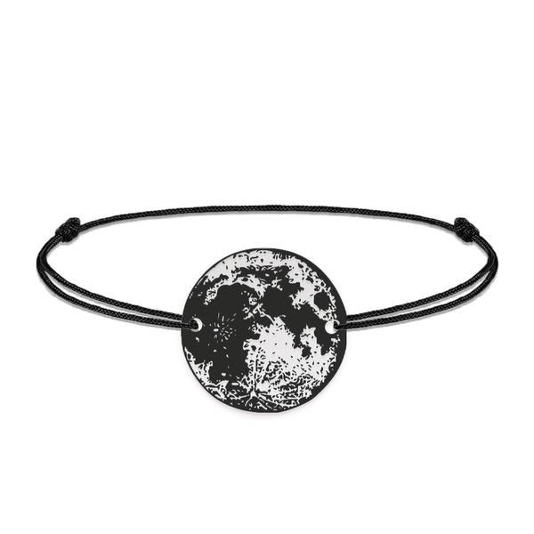 Bratara full moon - snur cu banut din argint 925 luna plina