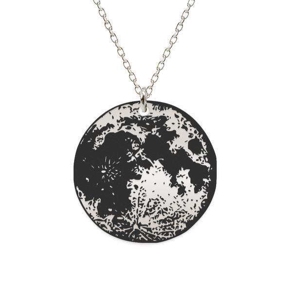 Colier full moon - din argint 925 luna plina