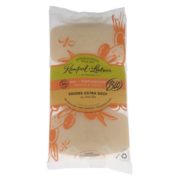 Set 3 sapunuri bio miere grapefruit Rampal Latour, 3x150g