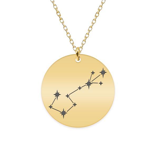 Colier argint 925 placat cu aur galben 24k personalizat cu constelatii - scorpion