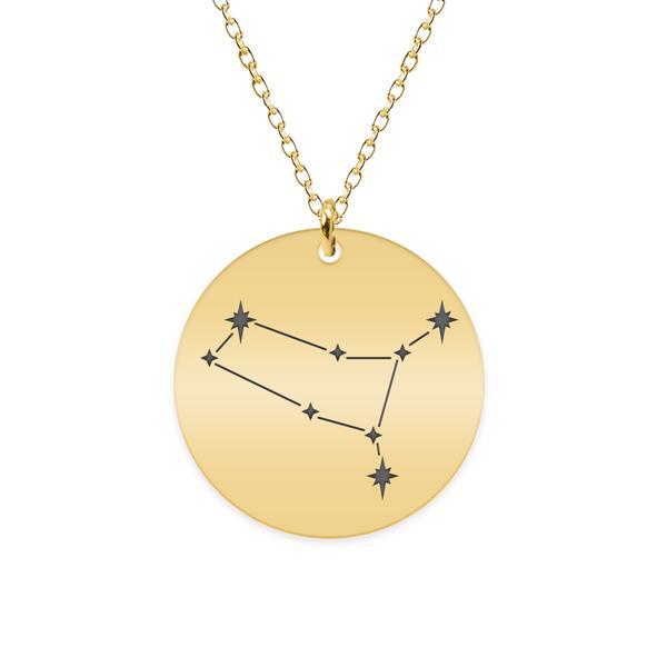 Colier argint 925 placat cu aur galben 24k personalizat cu constelatii - gemeni
