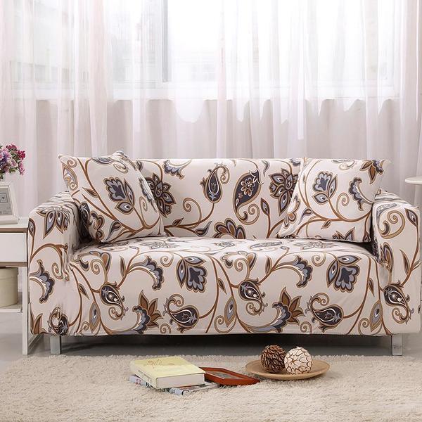 Husa pentru canapea 2 locuri, soft strech, model crengi, dimensiune 185x230cm