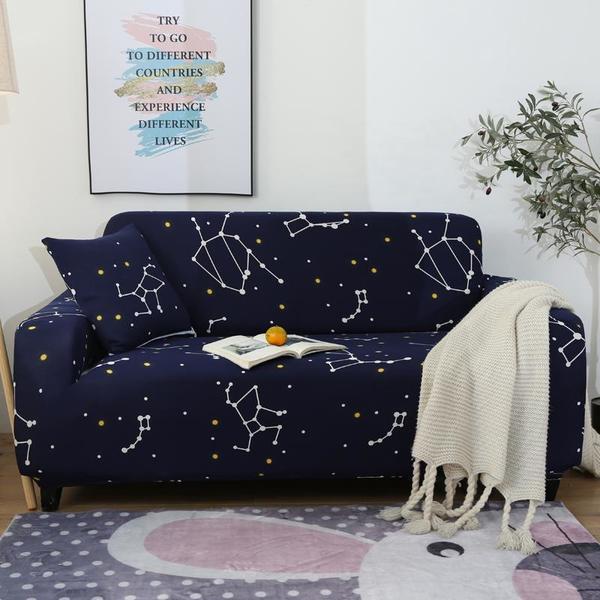 Husa pentru canapea 3 locuri, soft strech, model geometric, dimensiune 185x230cm