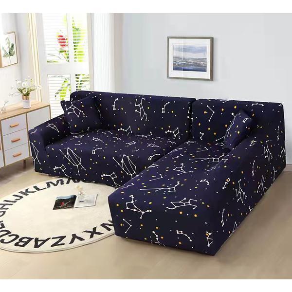 Husa pentru coltar, soft strech, model geometric, dimensiune 350-500