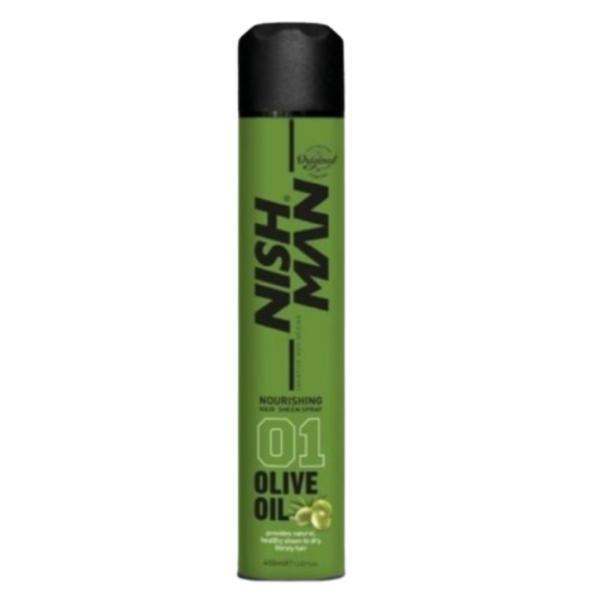 Spray pentru stralucire Olive Oil Nish Man 01, 400ml #01 poza noua reduceri 2022