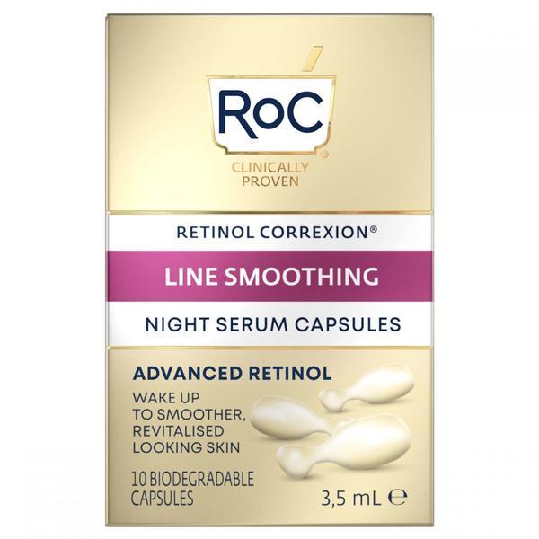 Ser antirid de noapte, Retinol Correction Line Smoothing Night Serum, Roc, 10Caps