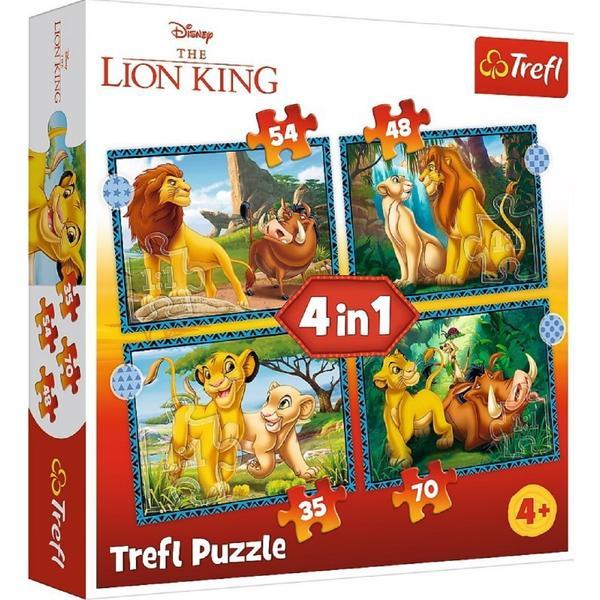 Puzzle 4 in 1. lion king: aventurile lui simba