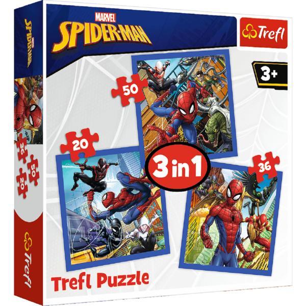 Puzzle 3 in 1. spiderman: forta paianjenului