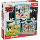 Puzzle 3 in 1. Mickey Mouse si prietenii