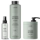 Set pentru hidratare intensiva Lakme, Organic Balance Sampon 1000 ml + Tratament 1000 ml + Hydra Oil 100 ml