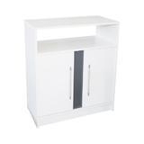 Comoda Verona 2 usi, Alb/Gri, 75 x 87 x 39 cm