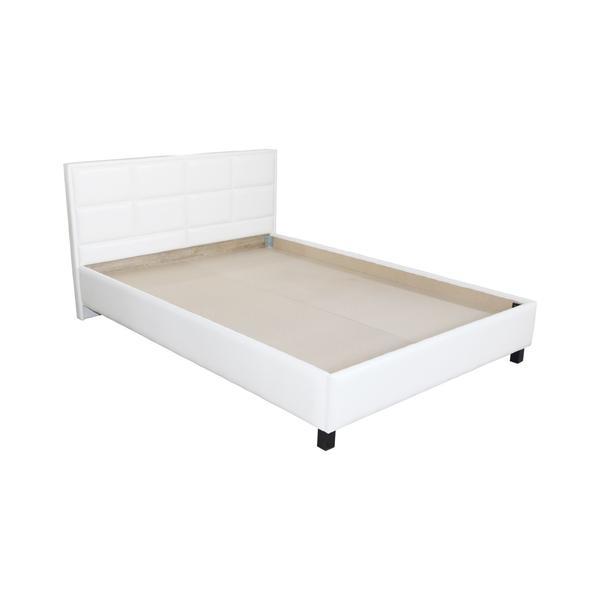 Pat Soft tapitat pentru saltea 160x200, Alb