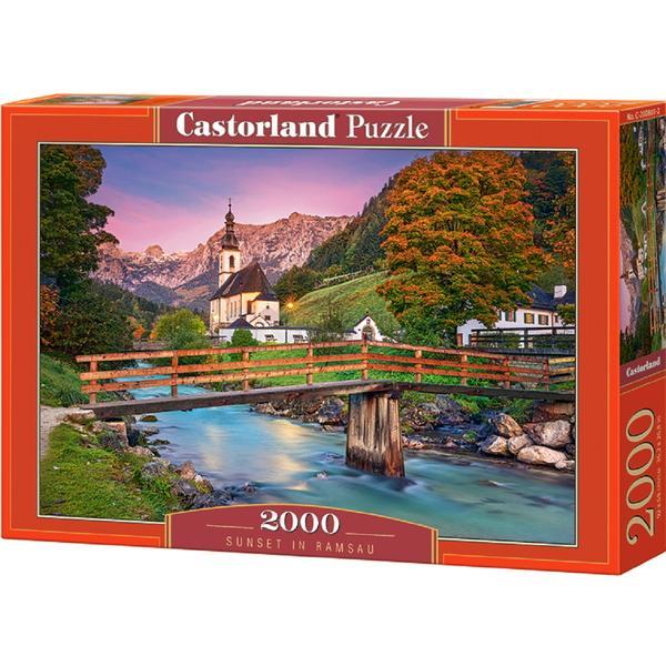 Puzzle 2000. sunset in ramsau