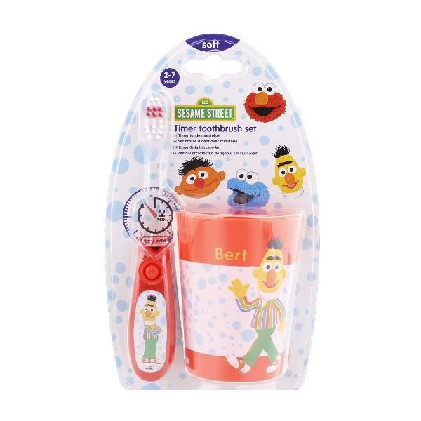 Perie de dinți cu pahar, bert, sesame street, 2-7 ani
