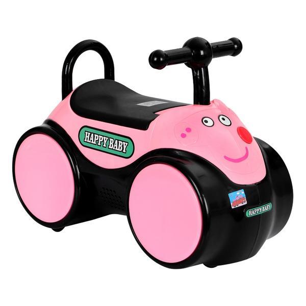Premergator de impins, masinuta roz peppa pig cu lumini colorate, muzica si compartiment de stocare sub sezut, oem