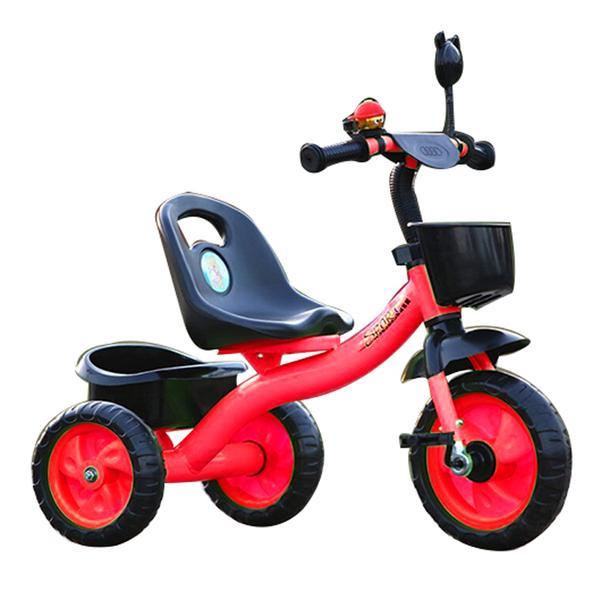 Tricicleta rosie cu pedale si maner parental pentru copii 2-5 ani, OEM
