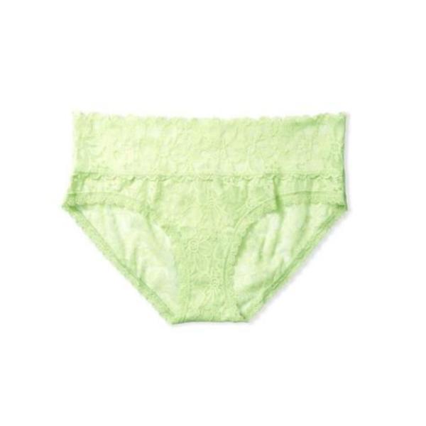 Chiloti victoria secret, floral lace hiphugger panty, verde neon, marimea m